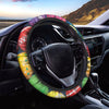 Colorful Easter Eggs Print Car Steering Wheel Cover