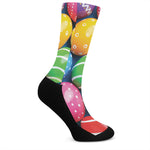 Colorful Easter Eggs Print Crew Socks