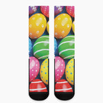 Colorful Easter Eggs Print Crew Socks