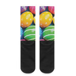 Colorful Easter Eggs Print Crew Socks