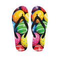 Colorful Easter Eggs Print Flip Flops