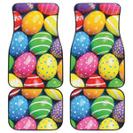 Colorful Easter Eggs Print Front and Back Car Floor Mats
