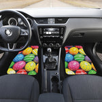 Colorful Easter Eggs Print Front and Back Car Floor Mats