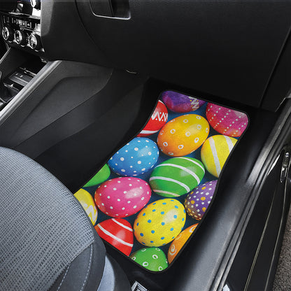 Colorful Easter Eggs Print Front Car Floor Mats