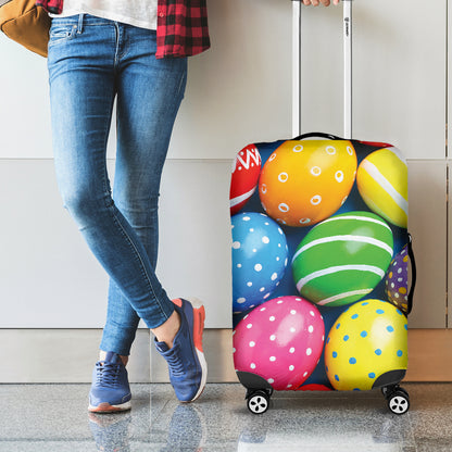 Colorful Easter Eggs Print Luggage Cover