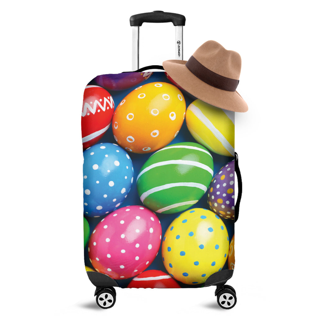 Colorful Easter Eggs Print Luggage Cover