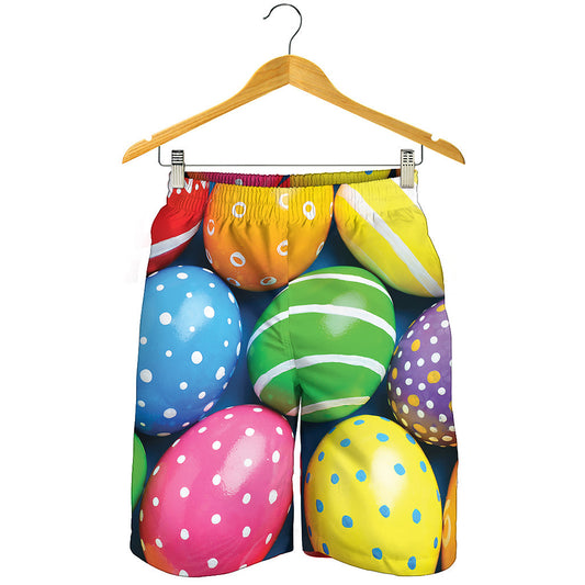 Colorful Easter Eggs Print Men's Shorts