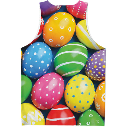 Colorful Easter Eggs Print Men's Tank Top