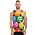 Colorful Easter Eggs Print Men's Tank Top