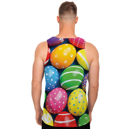 Colorful Easter Eggs Print Men's Tank Top