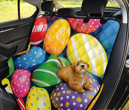Colorful Easter Eggs Print Pet Car Back Seat Cover