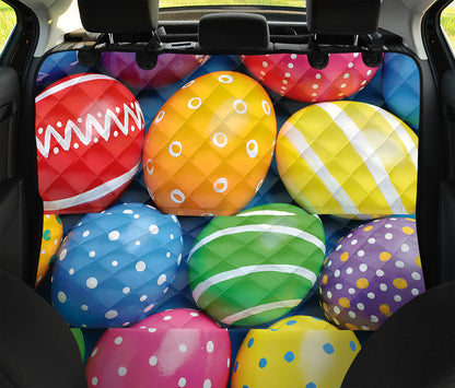 Colorful Easter Eggs Print Pet Car Back Seat Cover