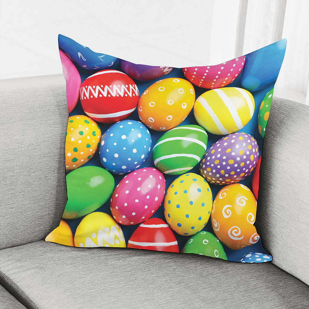 Colorful Easter Eggs Print Pillow Cover