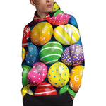 Colorful Easter Eggs Print Pullover Hoodie
