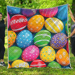 Colorful Easter Eggs Print Quilt