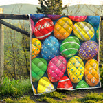 Colorful Easter Eggs Print Quilt