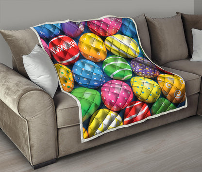 Colorful Easter Eggs Print Quilt