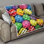 Colorful Easter Eggs Print Quilt