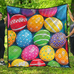 Colorful Easter Eggs Print Quilt