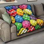 Colorful Easter Eggs Print Quilt
