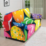 Colorful Easter Eggs Print Sofa Cover