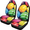 Colorful Easter Eggs Print Universal Fit Car Seat Covers