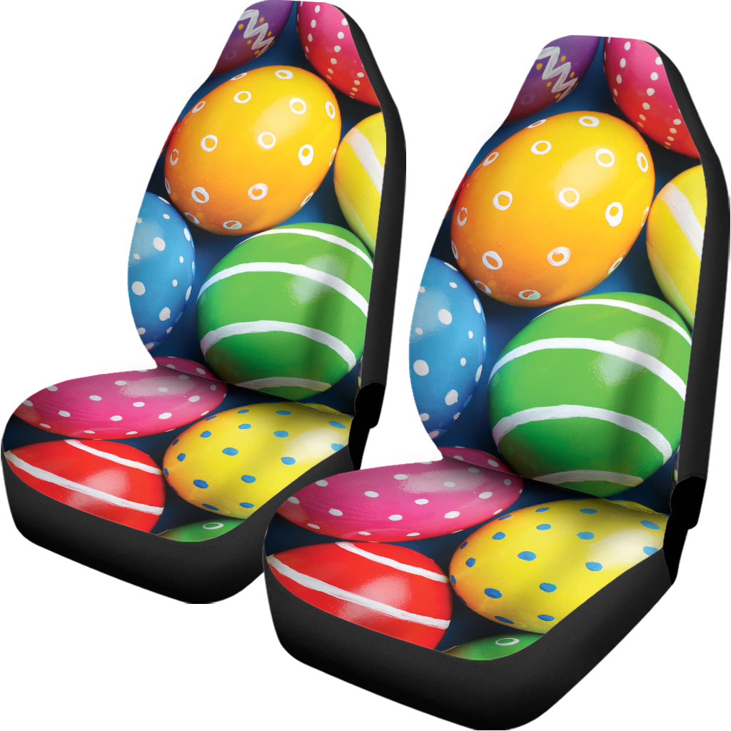Colorful Easter Eggs Print Universal Fit Car Seat Covers