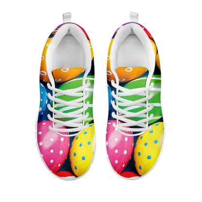 Colorful Easter Eggs Print White Sneakers