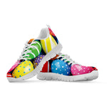 Colorful Easter Eggs Print White Sneakers