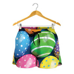 Colorful Easter Eggs Print Women's Shorts