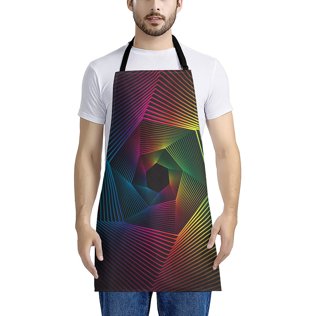 Colorful EDM Geometric Print Apron