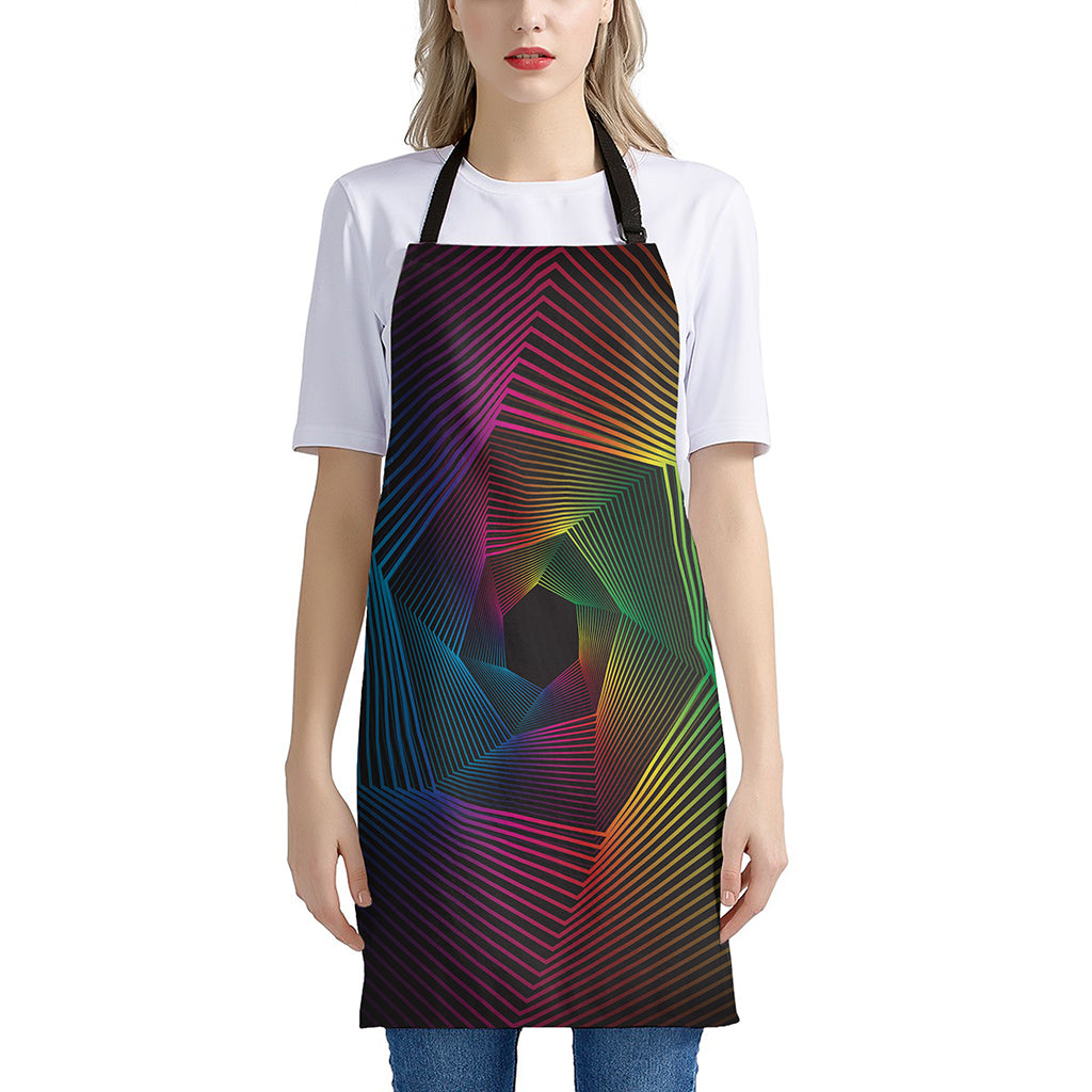 Colorful EDM Geometric Print Apron