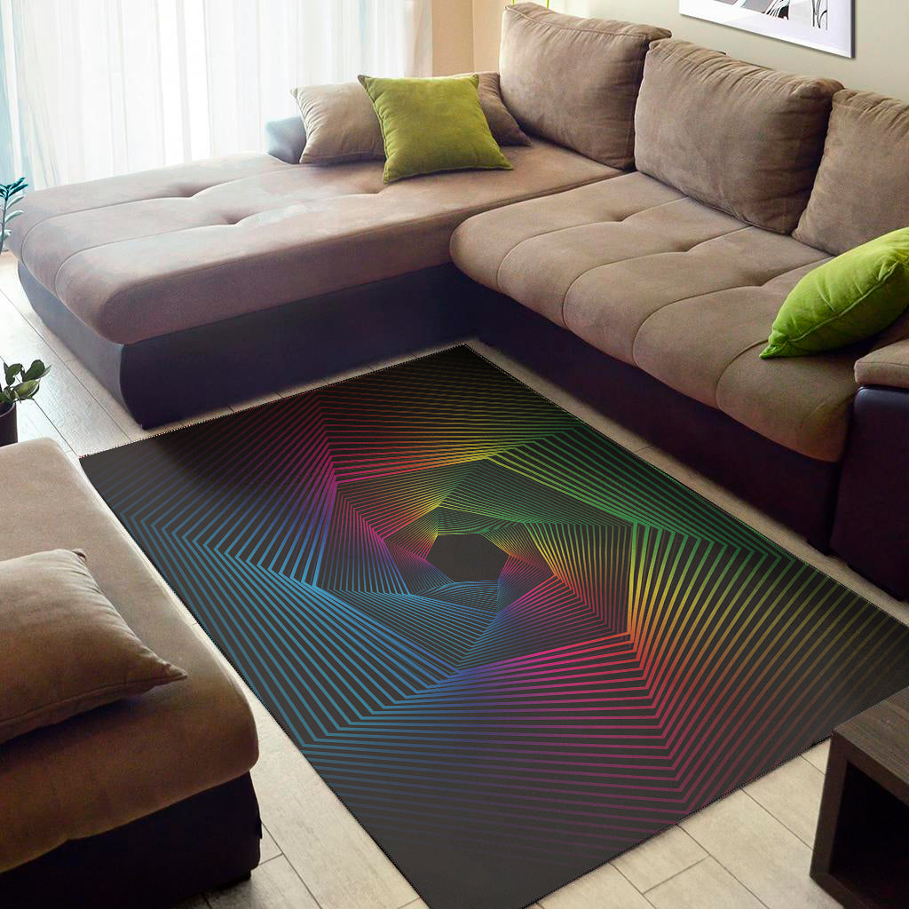 Colorful EDM Geometric Print Area Rug