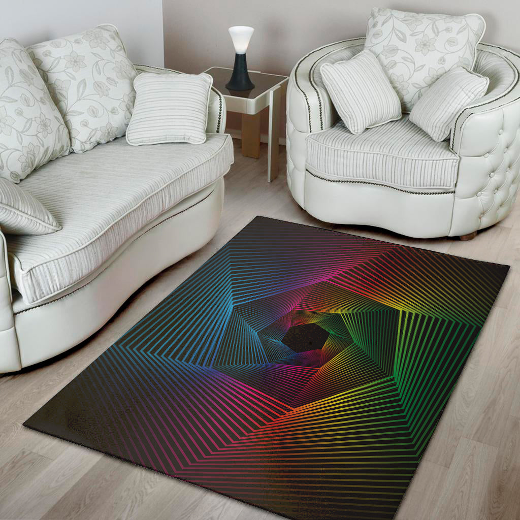Colorful EDM Geometric Print Area Rug