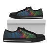 Colorful EDM Geometric Print Black Low Top Shoes