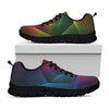 Colorful EDM Geometric Print Black Sneakers