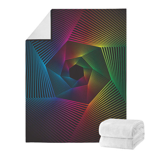 Colorful EDM Geometric Print Blanket