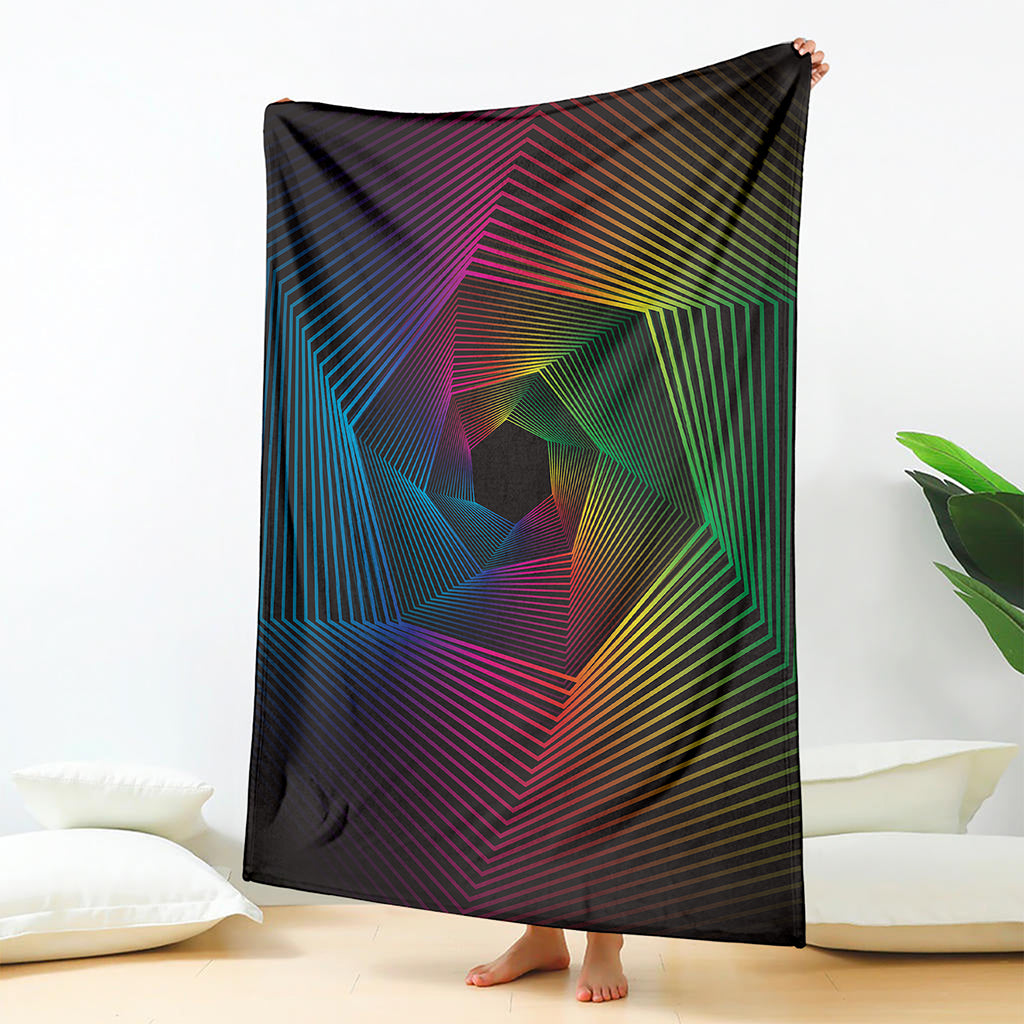 Colorful EDM Geometric Print Blanket
