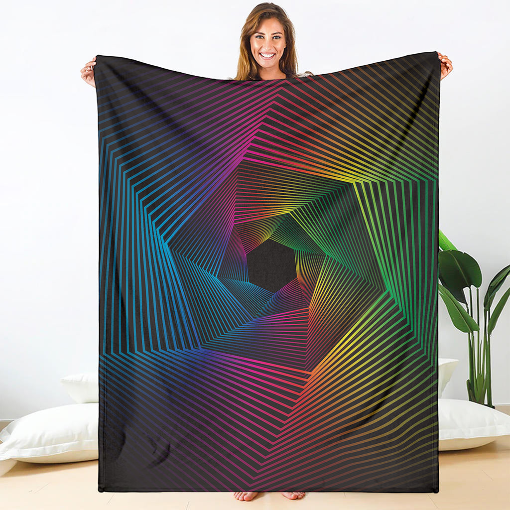 Colorful EDM Geometric Print Blanket