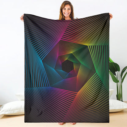 Colorful EDM Geometric Print Blanket