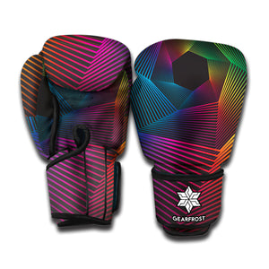 Colorful EDM Geometric Print Boxing Gloves
