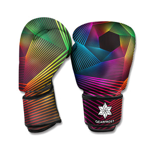 Colorful EDM Geometric Print Boxing Gloves