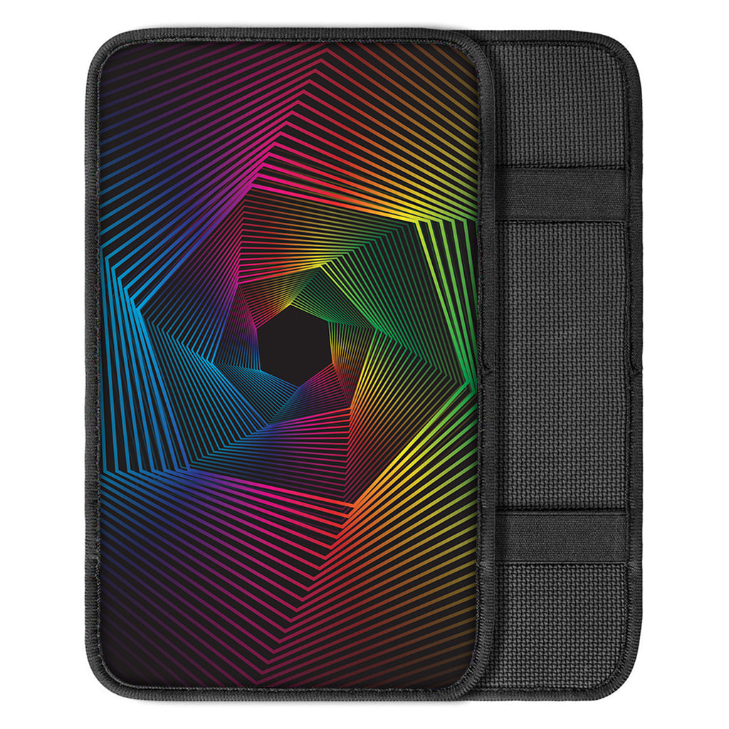 Colorful EDM Geometric Print Car Center Console Cover