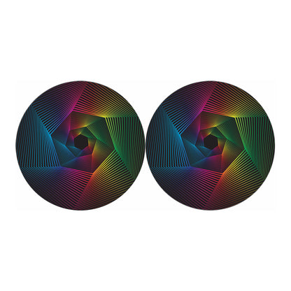 Colorful EDM Geometric Print Car Coasters