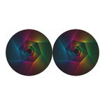 Colorful EDM Geometric Print Car Coasters