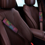 Colorful EDM Geometric Print Car Seat Belt Covers