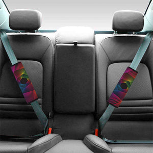 Colorful EDM Geometric Print Car Seat Belt Covers