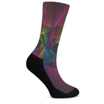 Colorful EDM Geometric Print Crew Socks