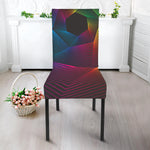 Colorful EDM Geometric Print Dining Chair Slipcover