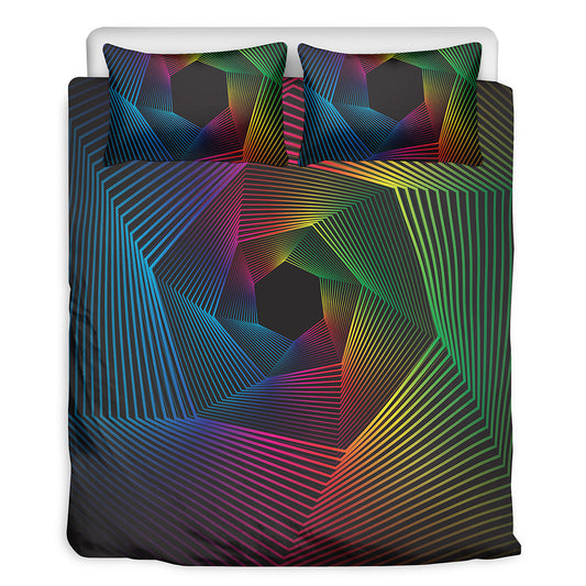 Colorful EDM Geometric Print Duvet Cover Bedding Set